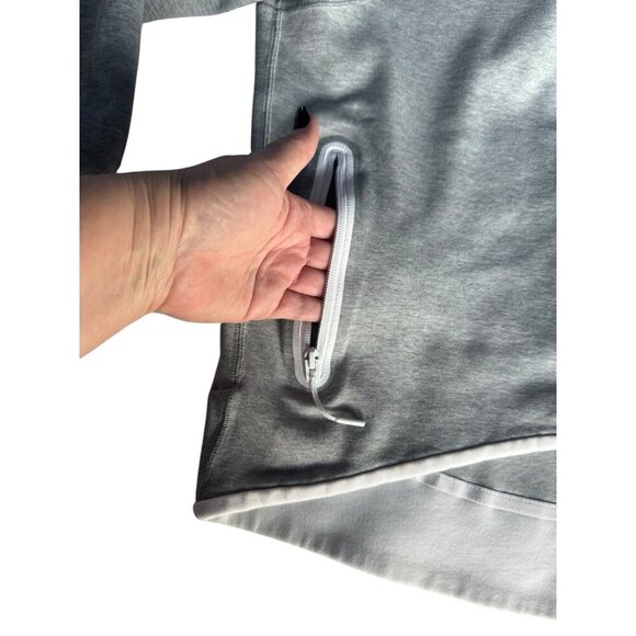 Nike USA Tech Fleece Windrunner Asym Full Zip Hoodie Woman's Sz XL Heather Grey - Picture 9 of 13